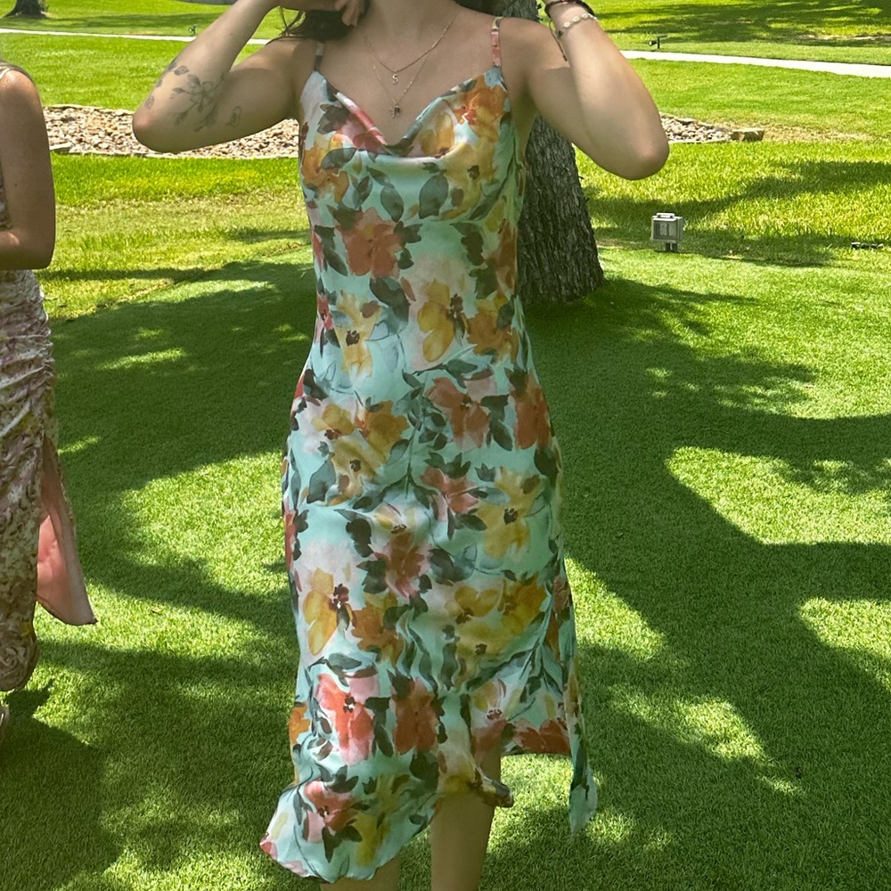Floral formal midi dress